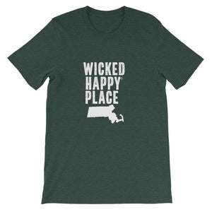 Massachusetts-Wicked Happy Unisex T-Shirt