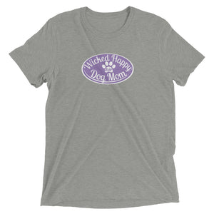 Wicked Happy Dog Mom - Triblend - Lavender Logo