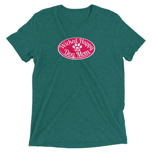 Wicked Happy Dog Mom - Triblend - Red Logo